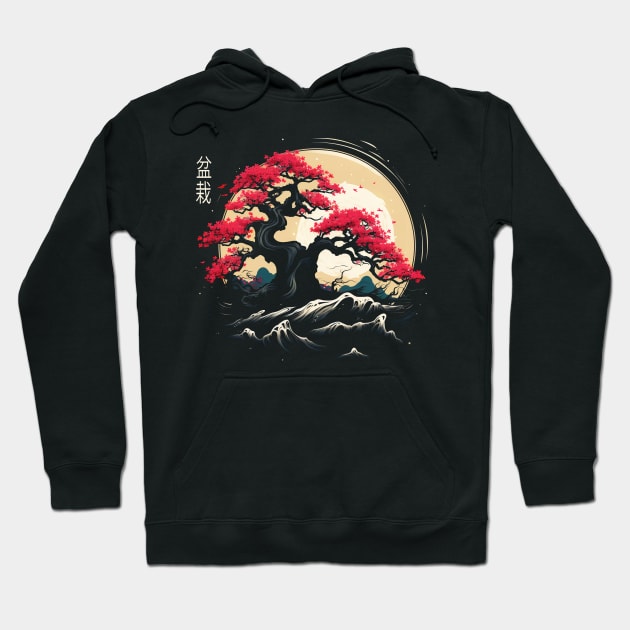 Traditional Japanese Bonsai Tree Hoodie by Tshirt Samurai